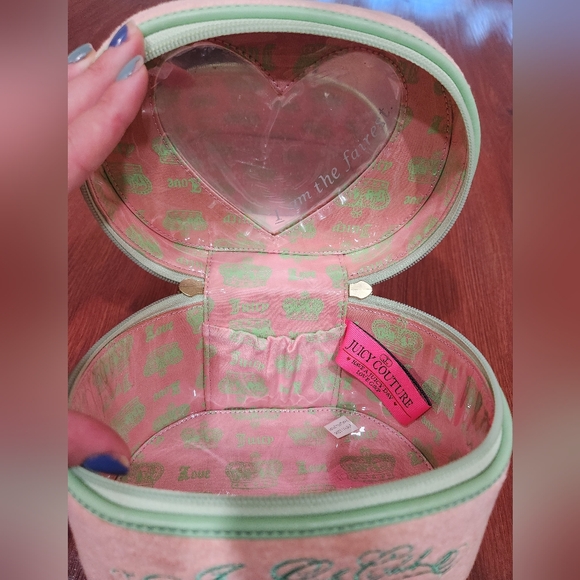 RARE Juicy Couture y2k Train Vanity Case Cosmetic Bag Purse Juicy Girls Club - Picture 10 of 15